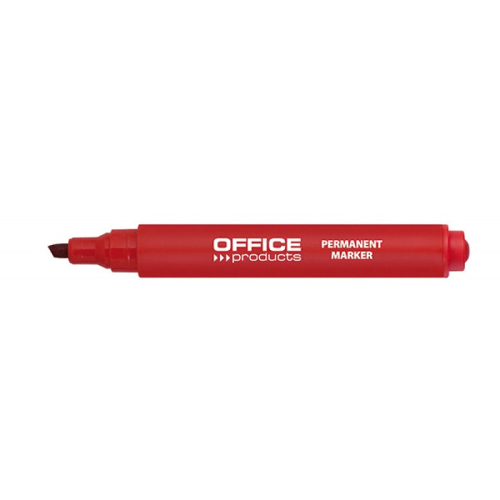 Marker permanentny OFFICE PRODUCTS ścięty czerwony
