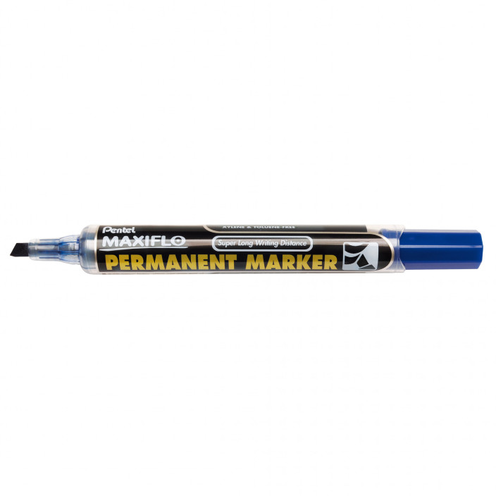Marker permanentny PENTEL MAXIFLO NLF60 ścięta końcówka niebieski