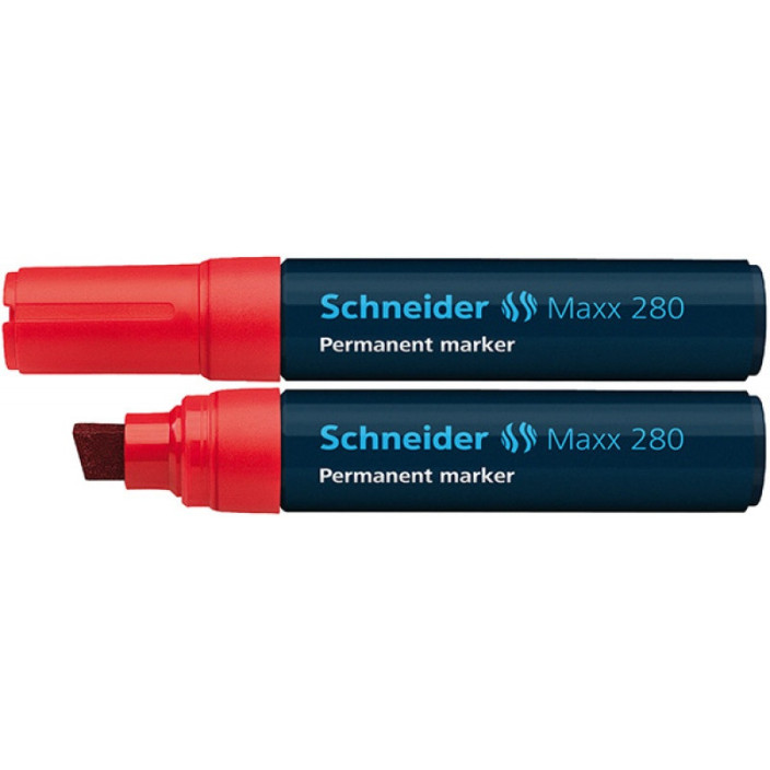 Marker permanentny SCHNEIDER Maxx 280 4-12 mm ścięty czerwony