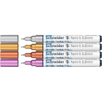 Marker SCHNEIDER akrylowy Paint-it A metaliczny 4szt. 0,8mm 