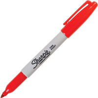 Marker SHARPIE permanentny FINE okrągły czerwony