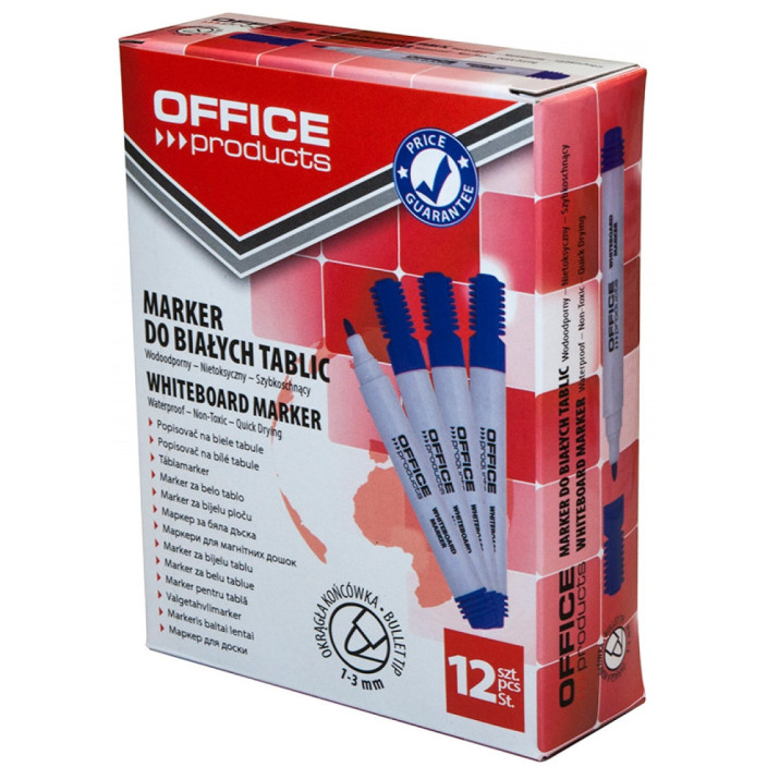 Marker suchościeralny OFFICE PRODUCTS 1-3mm okrągły niebieski
