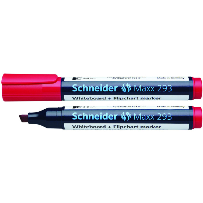 Marker suchościeralny SCHNEIDER Maxx 293 2-5mm ścięty czerwony