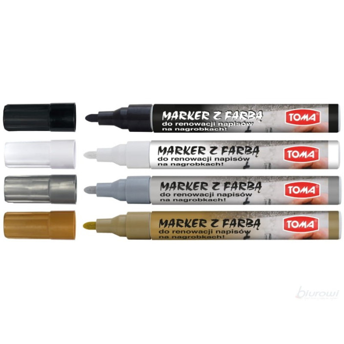 Marker TOMMA do nagrobków srebrny