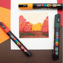 Marker UNI Posca z farbą plakatową PC-1M beżowy (6)