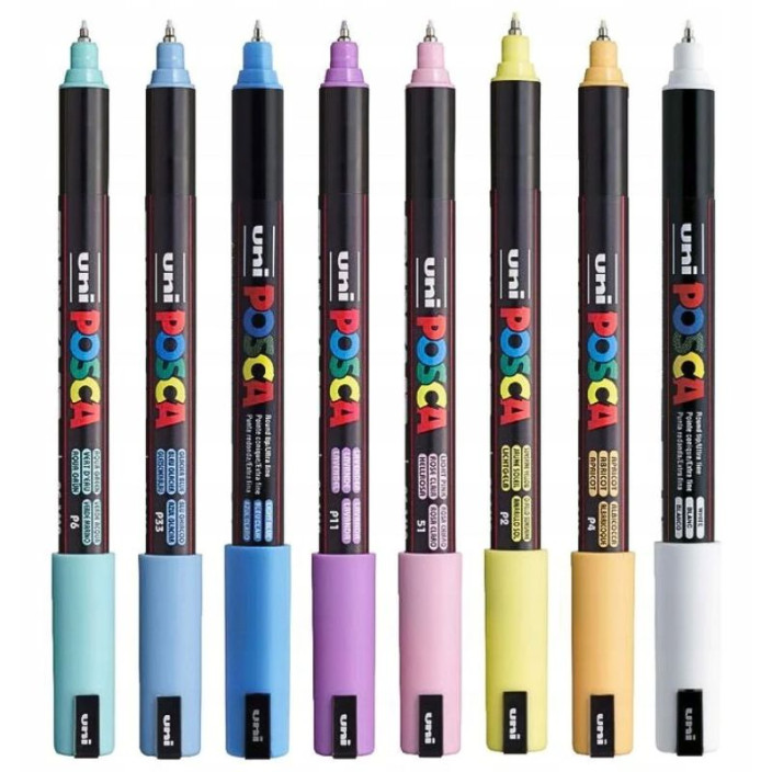 Marker UNI Posca z farbą plakatową PC-1MR pastelowy-lawendowy (3)