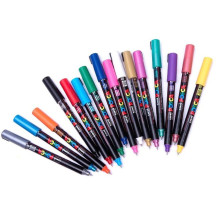 Marker UNI Posca z farbą plakatową PC-1MR srebrny (4)