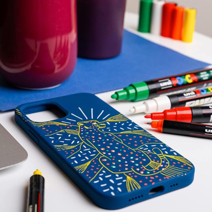 Marker UNI Posca z farbą plakatową PC-1MR srebrny (5)