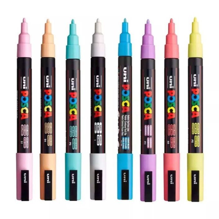 Marker UNI Posca z farbą plakatową PC-3M różowy (3)