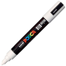 Marker UNI Posca z farbą plakatową PC-5M biały (2)