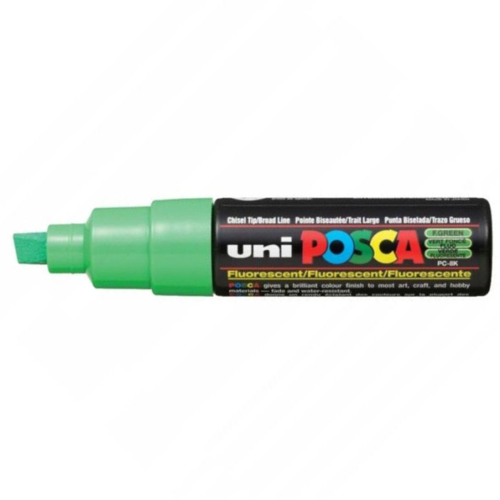 Marker UNI Posca z farbą plakatową PC-8K fluorescencyjny zielony (1)