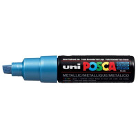 Marker UNI Posca z farbą plakatową PC-8K metaliczny niebieski