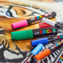Marker UNI Posca z farbą plakatową PC-8K żółty (5)