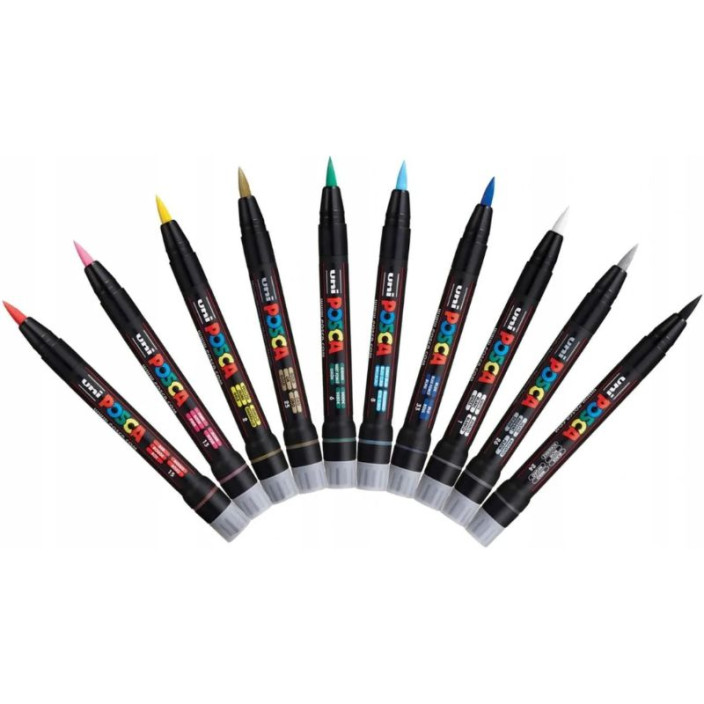 Marker UNI Posca z farbą plakatową PCF-350 jasno-niebieski (4)