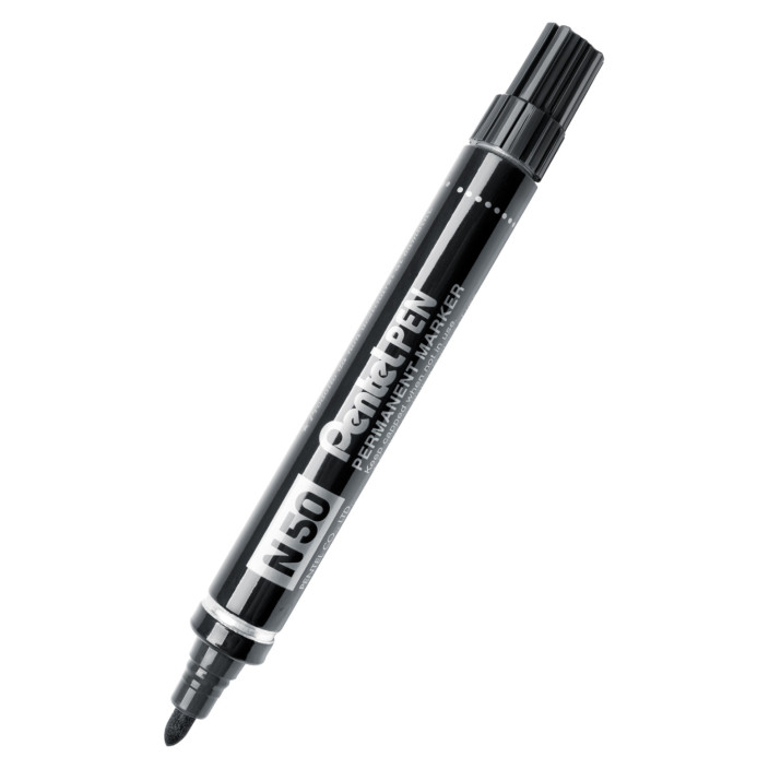 Marker wodoodporny PENTEL z okrągłą końcówką czarny