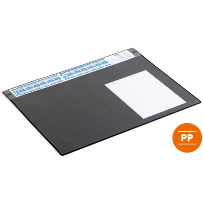 Mata na biurko DURABLE czarna 650x480mm z kalendarzem i zdejmowaną nakładką (2)
