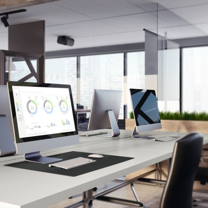 Mata na biurko DURABLE czarna 650x500mm ozdobne krawędzie