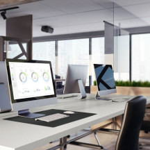 Mata na biurko DURABLE szara 530x400mm ozdobne krawędzie (2)