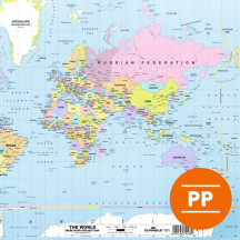 Mata na biurko DURABLE z mapą Świata 500x380mm (3)