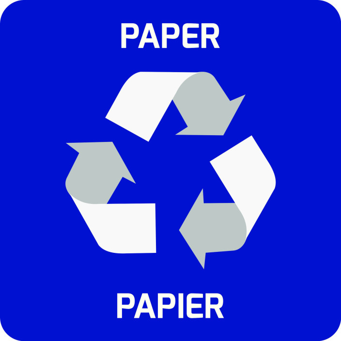 Naklejka ALDA Eko na kosz do segregacji papier