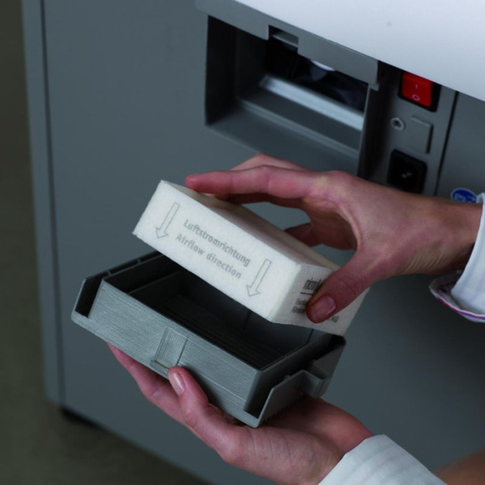 Niszczarka DAHLE 610 AIR Clean Tec szara 0,8x12mm