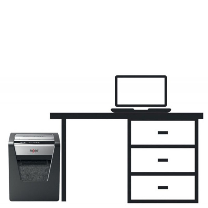 Niszczarka do papieru Rexel Momentum M510, mikro ścinki, P-5, 10 kart., 23l, czarna