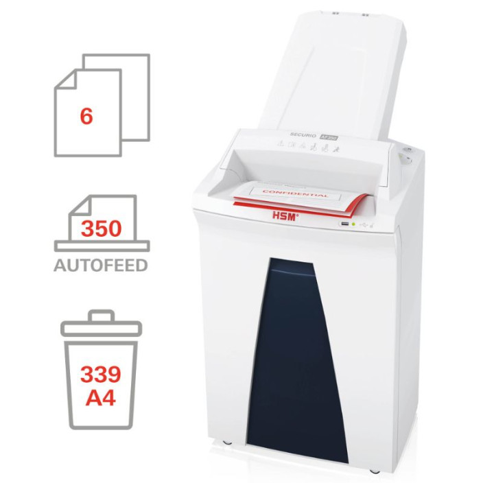 Niszczarka HSM SECURIO AF350 0,78x11 mm biała 2115111