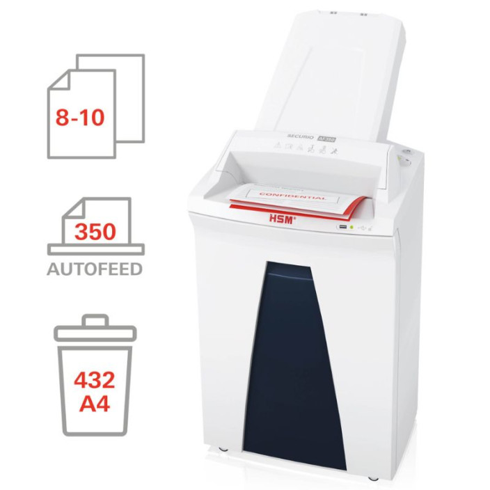 Niszczarka HSM SECURIO AF350 1,9x15 mm biała 2112111