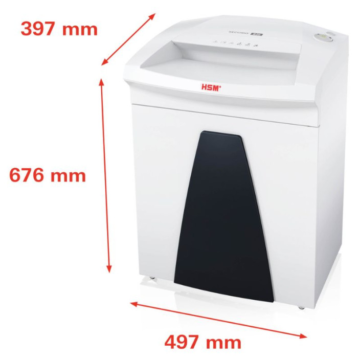 Niszczarka HSM SECURIO B26 1,9x15 mm biała 1802111O z automatyczną oliwiarką