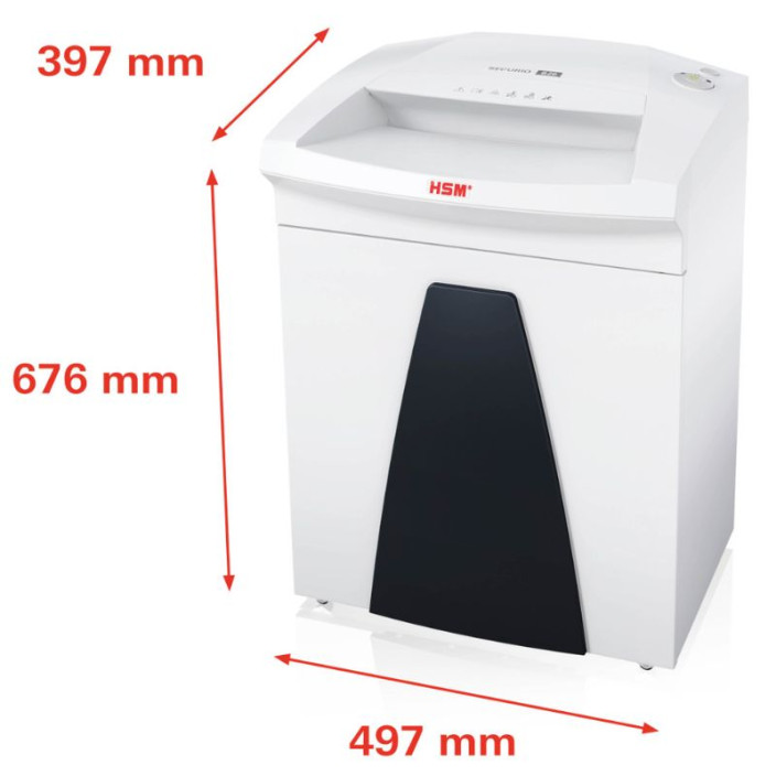 Niszczarka HSM SECURIO B26 4,5x30 mm biała 1803111O z automatyczną oliwiarką