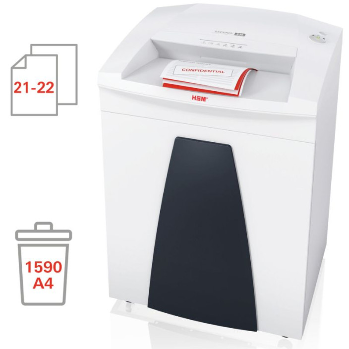 Niszczarka HSM SECURIO B35 4,5x30 mm biała 1923111O z automatycznym systemem oliwienia