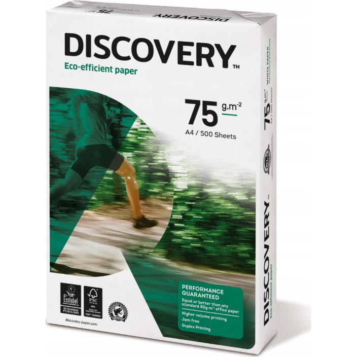 Papier DISCOVERY A4 75g do drukarki i ksero 500 ark. ryza