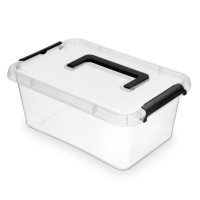 Pojemnik MOXOM 290x200x120mm Simple Box 4,5l z rączką transparentny