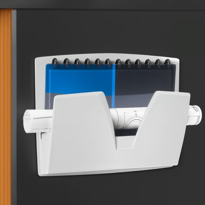 Pojemnik na dokumenty na ścianę magnetyczny CEP Recaption jasno-szary (3)