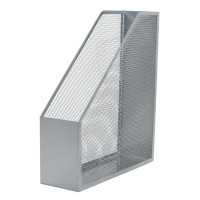 Pojemnik stojący Q-CONNECT metalowy srebrny