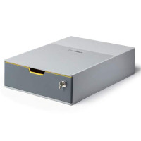 Pojemnik z szufladą DURABLE VARICOLOR Safe szary na klucz 760127