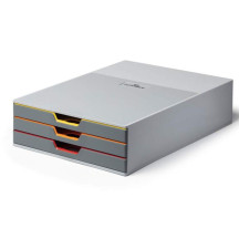 Pojemnik z szufladami DURABLE VARICOLOR szary - 3 szuflady 760327