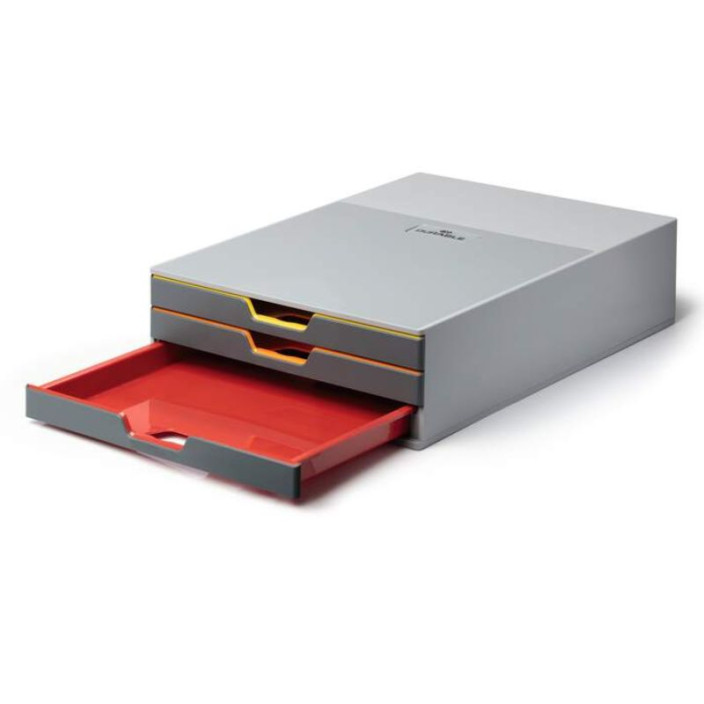 Pojemnik z szufladami DURABLE VARICOLOR szary - 3 szuflady 760327