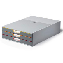 Pojemnik z szufladami DURABLE VARICOLOR szary - 3 szuflady 760327