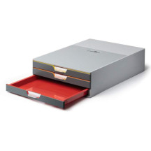 Pojemnik z szufladami DURABLE VARICOLOR szary - 3 szuflady 760327