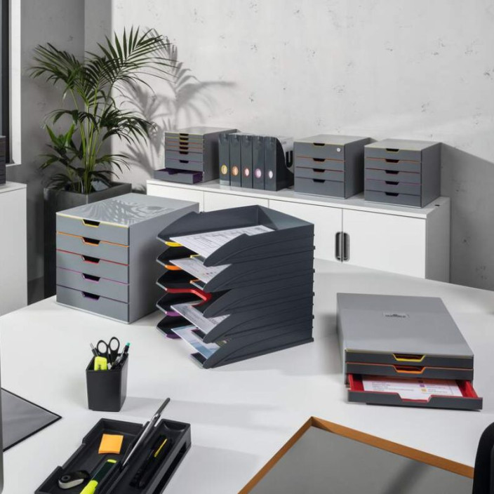 Pojemnik z szufladami DURABLE VARICOLOR szary - 3 szuflady 760327