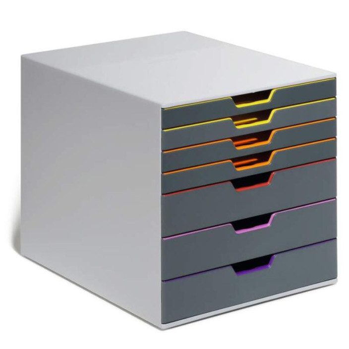 Pojemnik z szufladami DURABLE VARICOLOR szary - 7 szuflad 760727