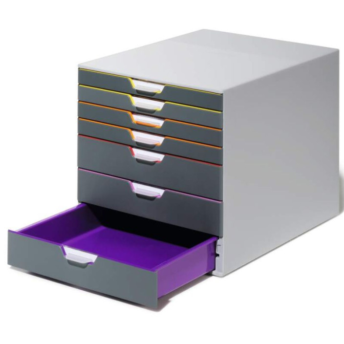 Pojemnik z szufladami DURABLE VARICOLOR szary - 7 szuflad 760727
