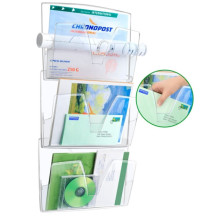 Pojemniki na dokumenty na ścianę CEP ReCaption zestaw 3 sztuki przeźroczyste (3)