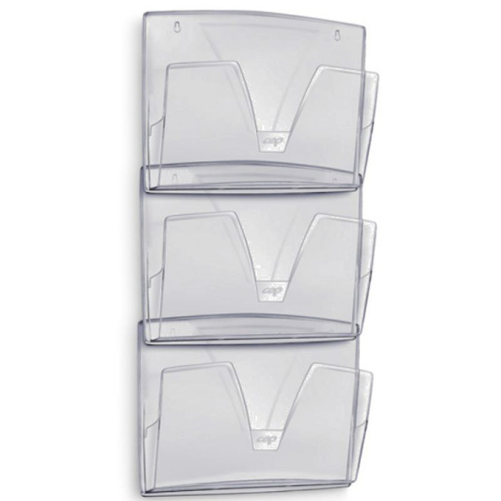 Pojemniki na dokumenty na ścianę CEP ReCaption zestaw 3 sztuki dymne (1)