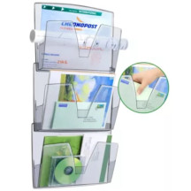 Pojemniki na dokumenty na ścianę CEP ReCaption zestaw 3 sztuki dymne (3)