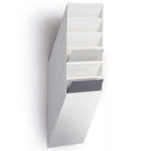 Pojemniki na dokumenty na ścianę DURABLE Flexiboxx A4 zestaw 6 sztuk pionowe białe  (1)