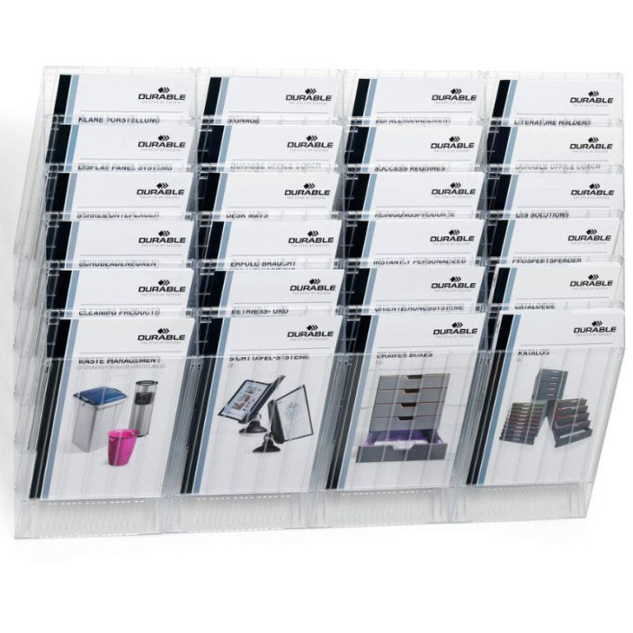 Pojemniki na dokumenty na ścianę DURABLE Flexiboxx A4 zestaw 6 sztuk pionowe białe  (2)