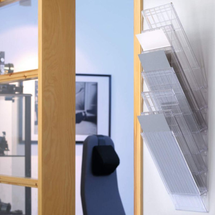 Pojemniki na dokumenty na ścianę DURABLE Flexiboxx A4 zestaw 6 sztuk pionowe białe  (3)