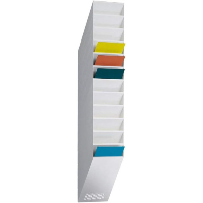 Pojemniki na dokumenty na ścianę DURABLE Flexiboxx A4 zestaw 12 sztuk pionowe białe (2)